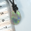 12 cts Opal Drilled Lightning Ridge  Leather Mounted Pendant Necklace