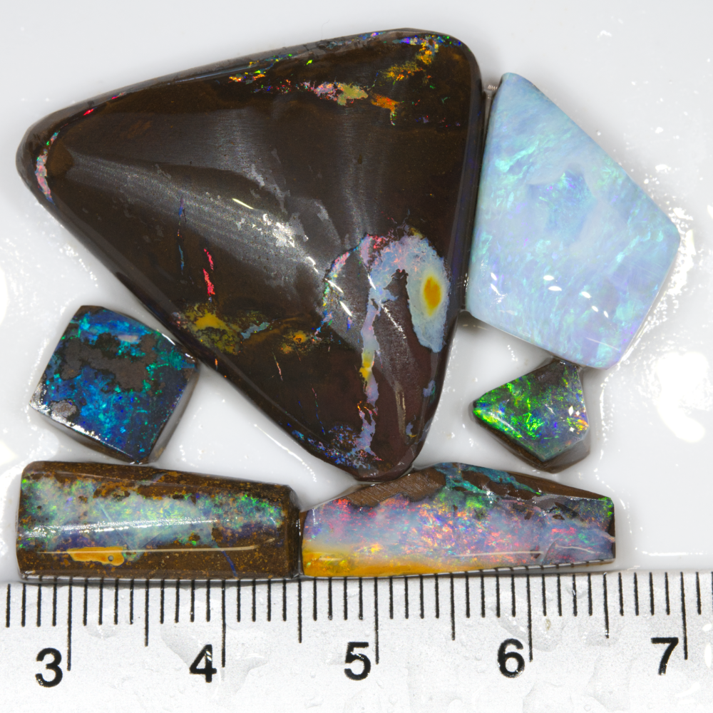  Boulder Opal Rough Parcel Rubs
