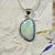 Australian Lightning Ridge, Solid Opal Pendant, Silver