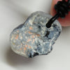 23.65 cts Australian Opal Drilled Greek Leather Mounted Pendant Necklace