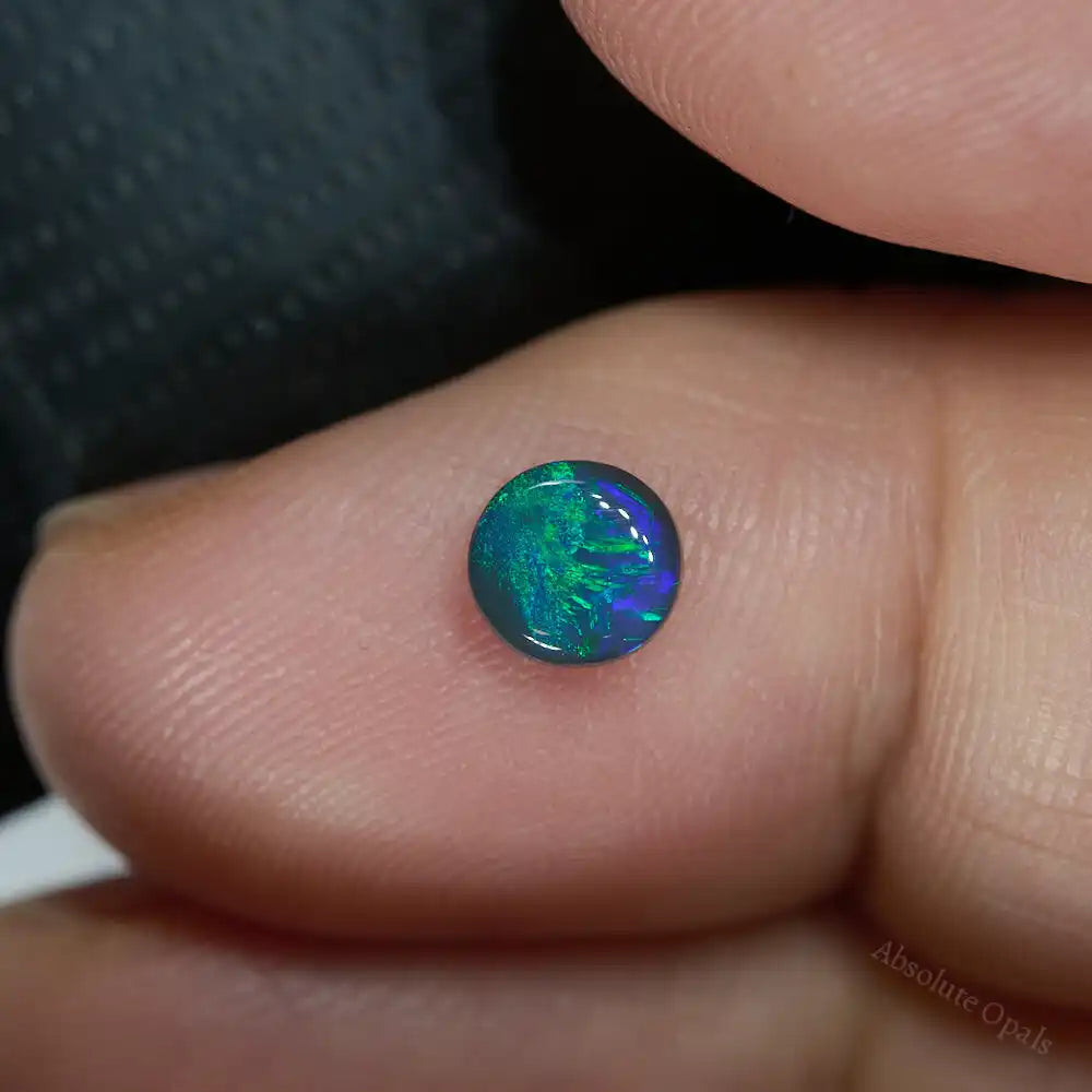 0.51 cts Black Opal Lightning Ridge Solid Cut Stone Black Opal
