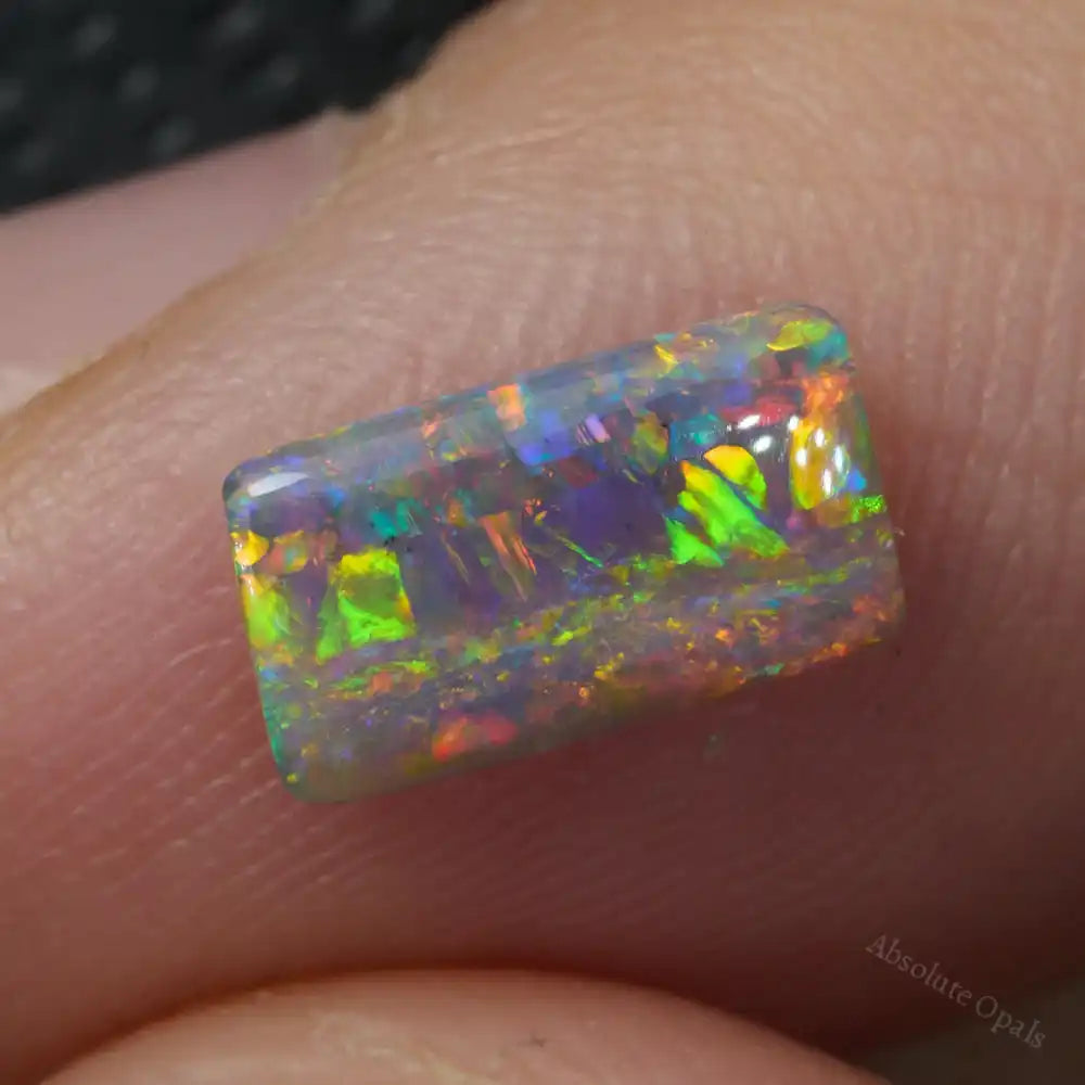 0.55 cts Dark Opal Lightning Ridge Solid Stone Semi Black Opal