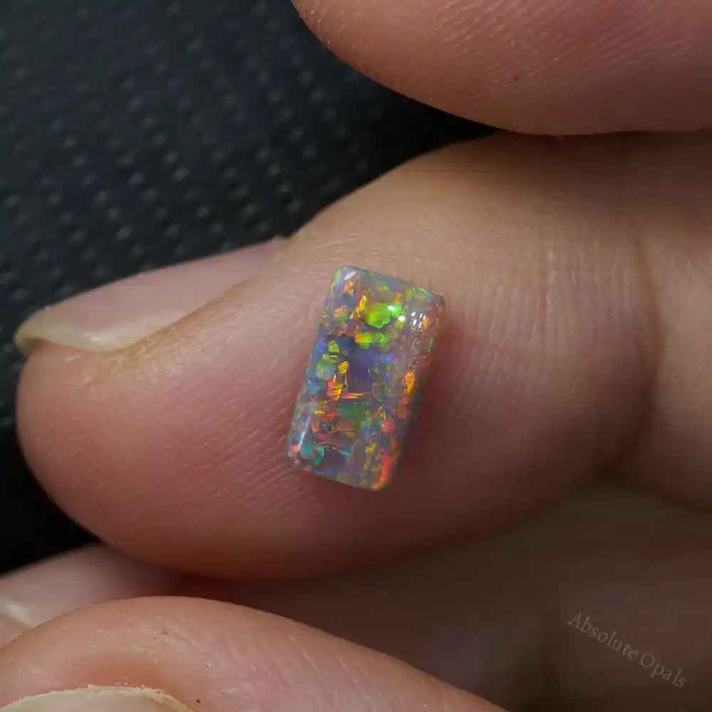 0.55 cts Dark Opal Lightning Ridge Solid Stone Semi Black Opal