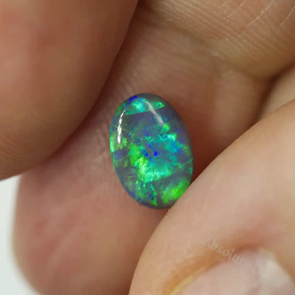 0.78 Cts Australian Black Opal Lightning Ridge Solid Stone