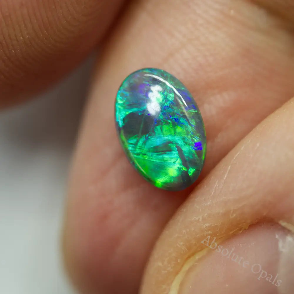 0.78 Cts Australian Black Opal Lightning Ridge Solid Stone