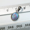 0.79 g Lightning Ridge Solid Opal Pendant Silver L 19.6 mm Jewellery