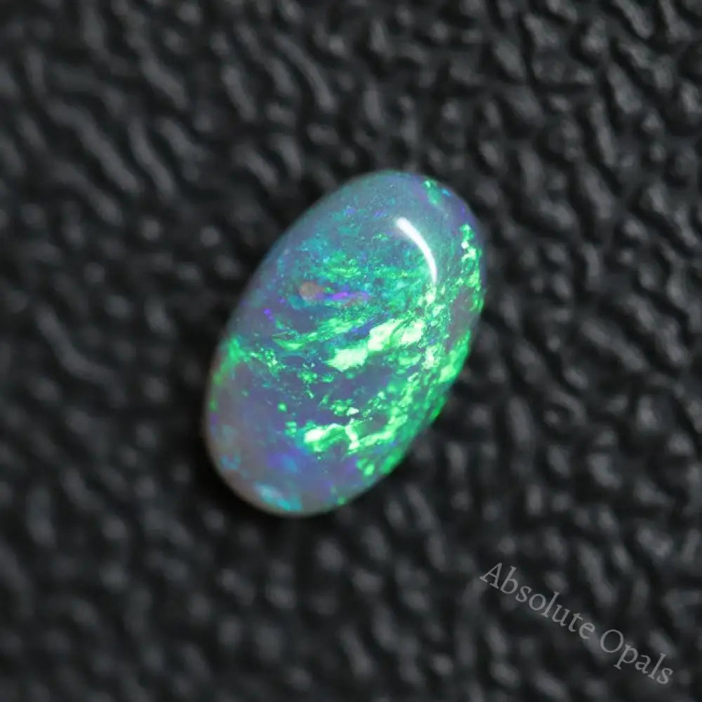 0.83Cts Australian Lightning Ridge Solid Opal Cabochon Semi Black