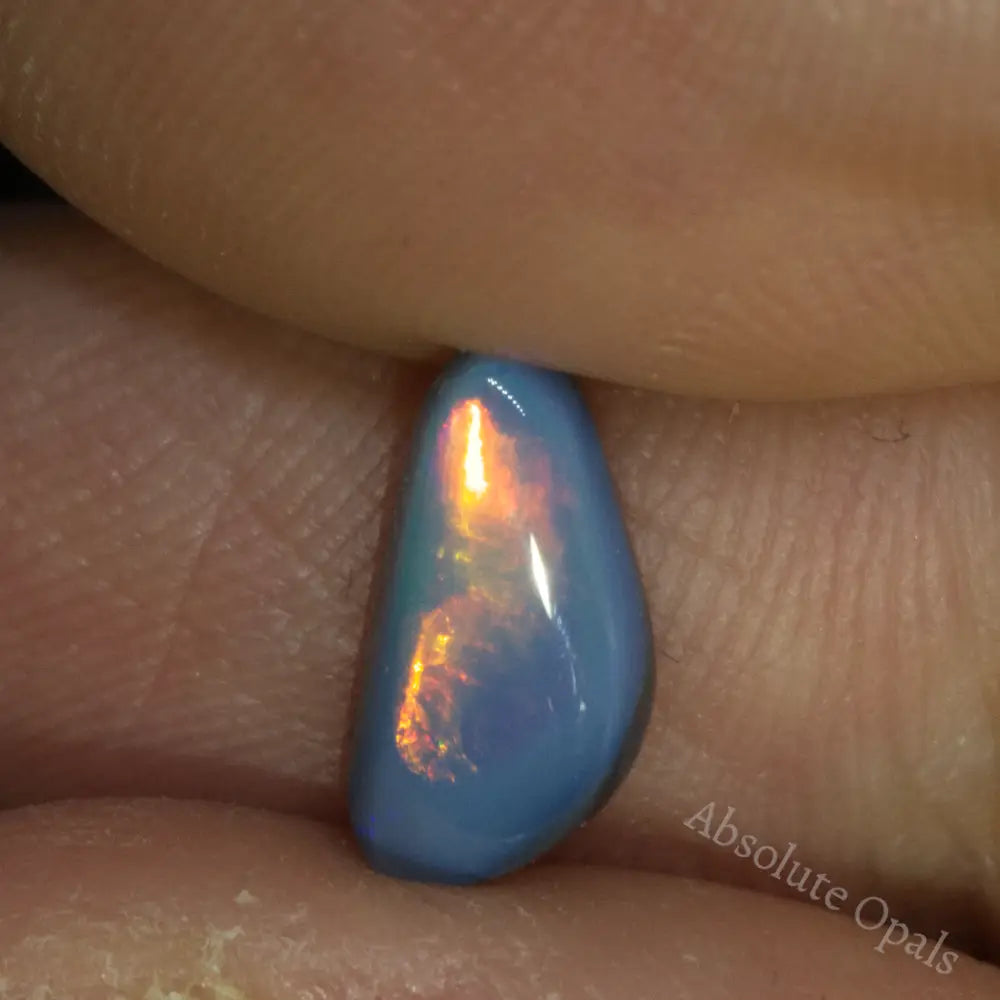 0.86 Cts Australian Dark Opal Solid Lightning Ridge Stone Semi Black