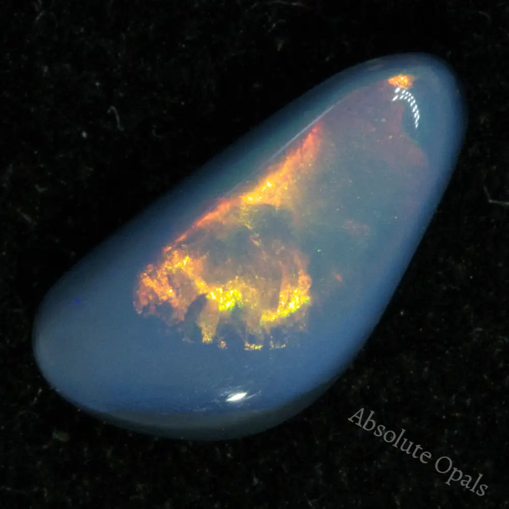 0.86 Cts Australian Dark Opal Solid Lightning Ridge Stone Semi Black