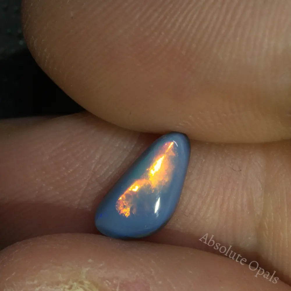 0.86 Cts Australian Dark Opal Solid Lightning Ridge Stone Semi Black