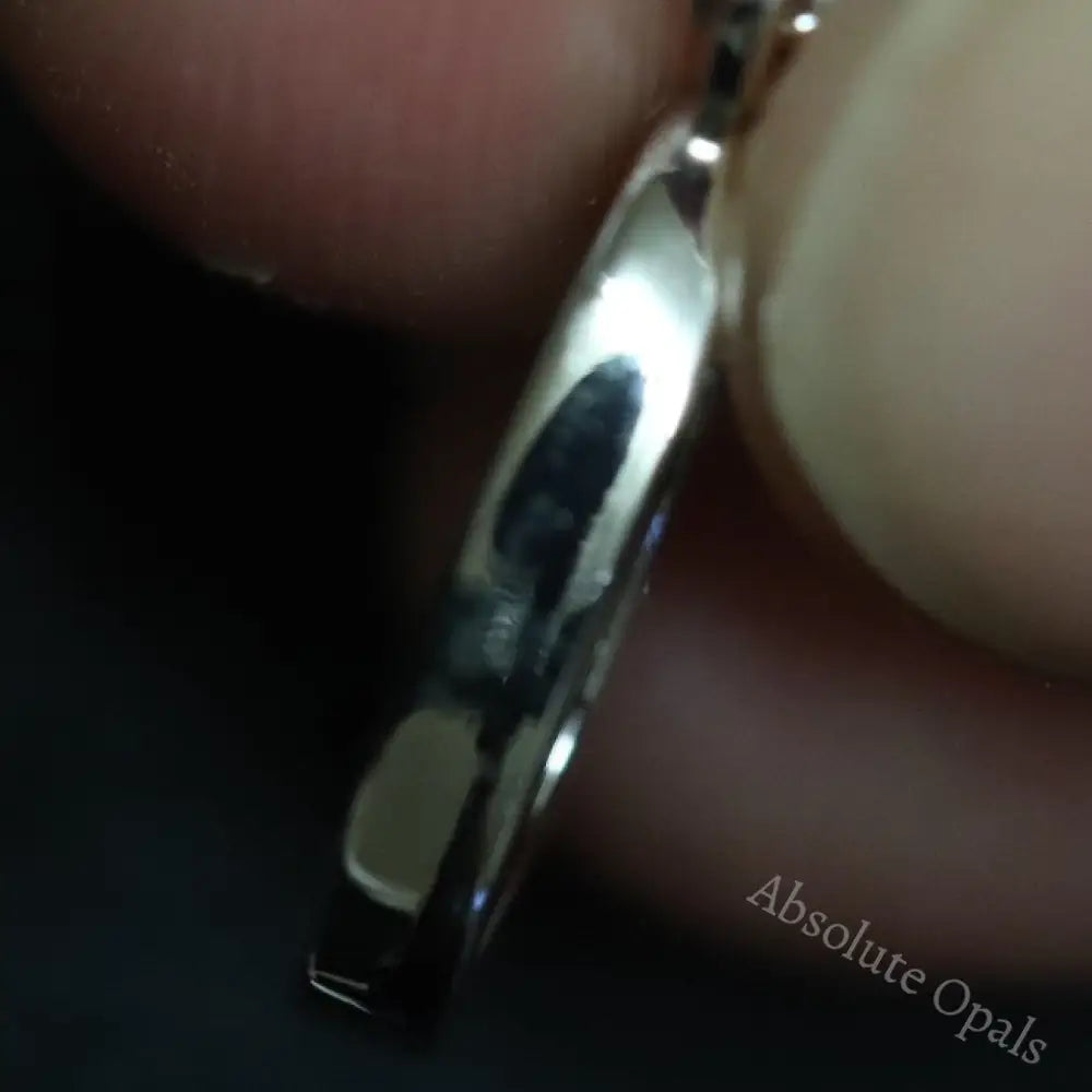 0.94 G Australian Doublet Opal With Silver Pendant: L 20.0 Mm Jewellery