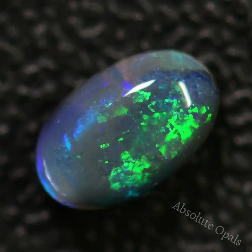 0.96 Cts Australian Black Opal Solid Stone Lightning Ridge