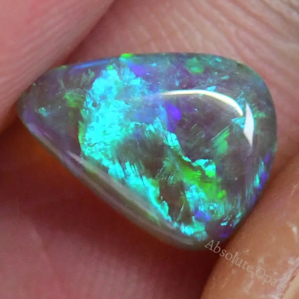 0.96 Cts Australian Semi Black Opal Solid Lightning Ridge - Crystal