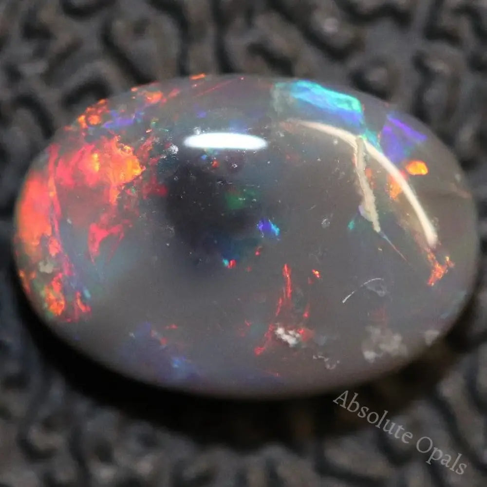 0.97 Cts Australian Semi Black Opal Solid Lightning Ridge Cabochon Loose Stone