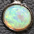 0.97 G Australian Lightning Ridge Solid Semi-Black Crystal Opal Pendant Silver L 17.0 Mm Jewellery