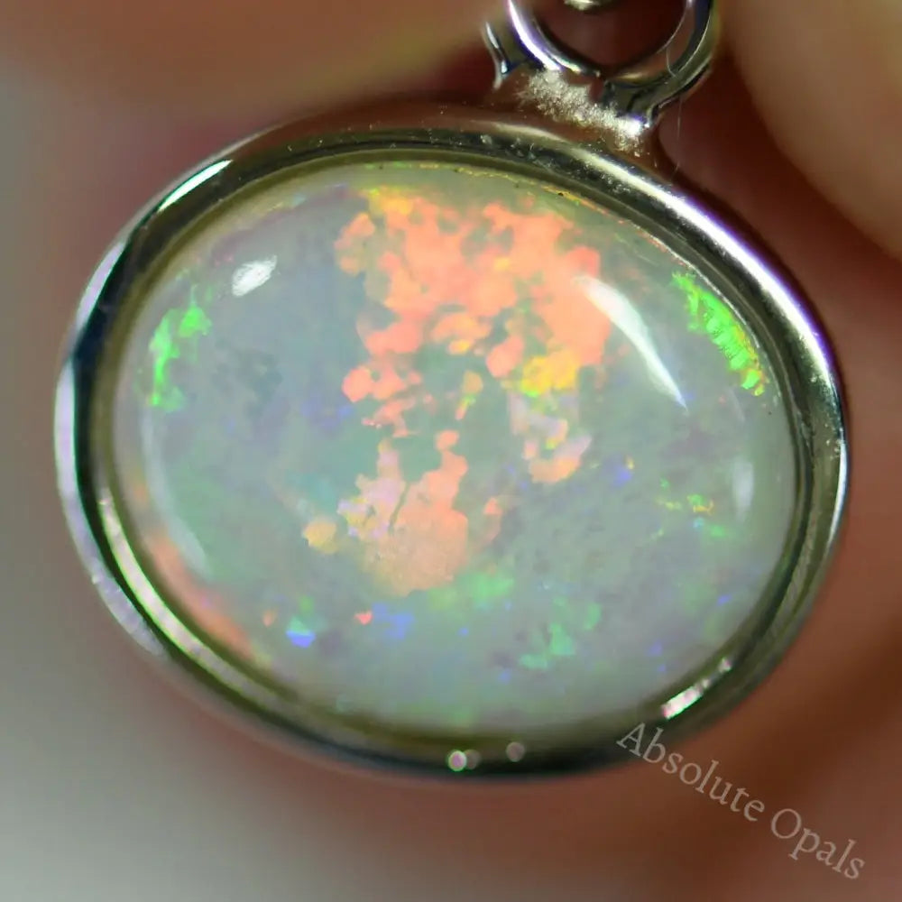 1.0 G Australian Lightning Ridge Solid Opal Pendant Silver L 18.0 Mm Jewellery