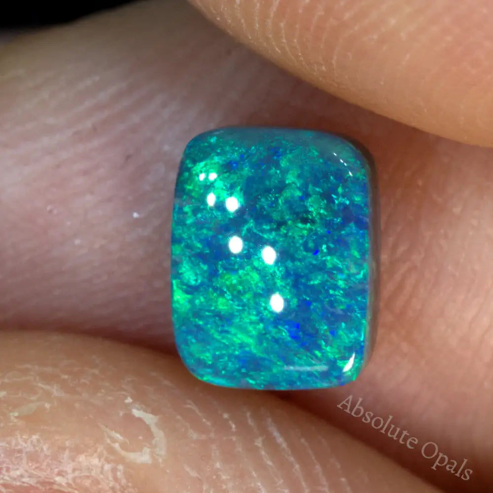 Australian Lightning Ridge Solid Black Opal Stone