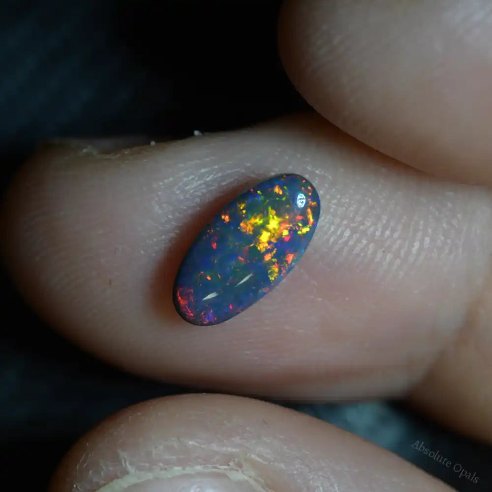 Australian Black Opal Solid Stone
