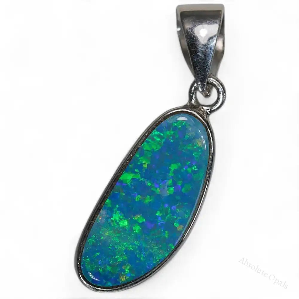  Doublet Opal Pendant with Sterling Silver 