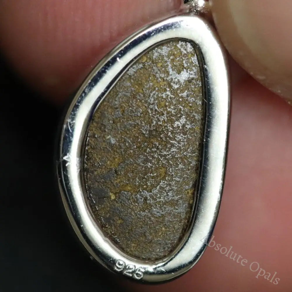 1.09 G Australian Doublet Opal With Silver Pendant: L 21.3 Mm Jewellery