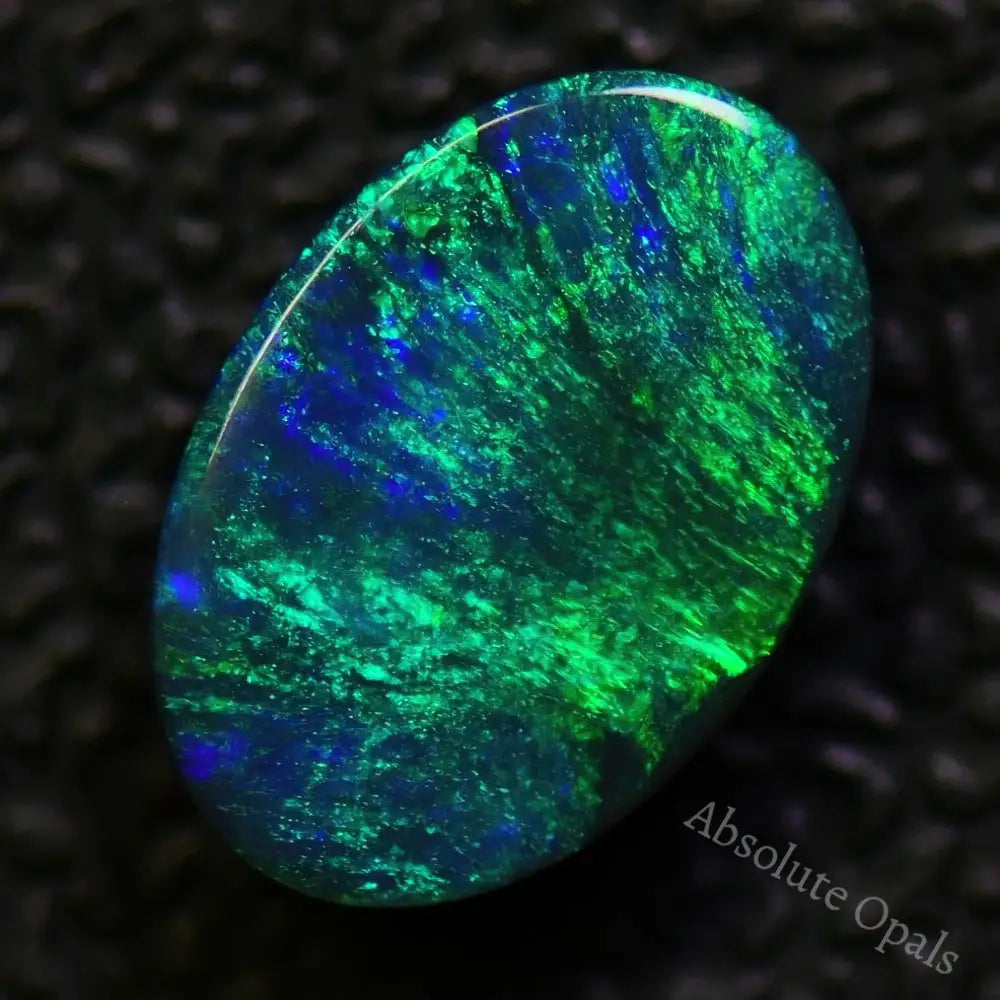 1.11 Cts Australian Black Opal Solid Stone Lightning Ridge Cmr