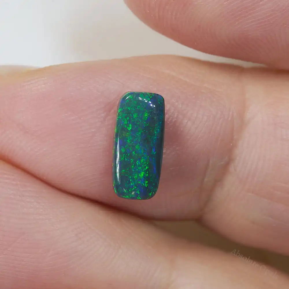 1.12 cts Black Opal Lightning Ridge Solid Cut Stone Black Opal