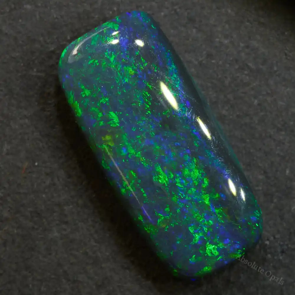 1.12 cts Black Opal Lightning Ridge Solid Cut Stone Black Opal