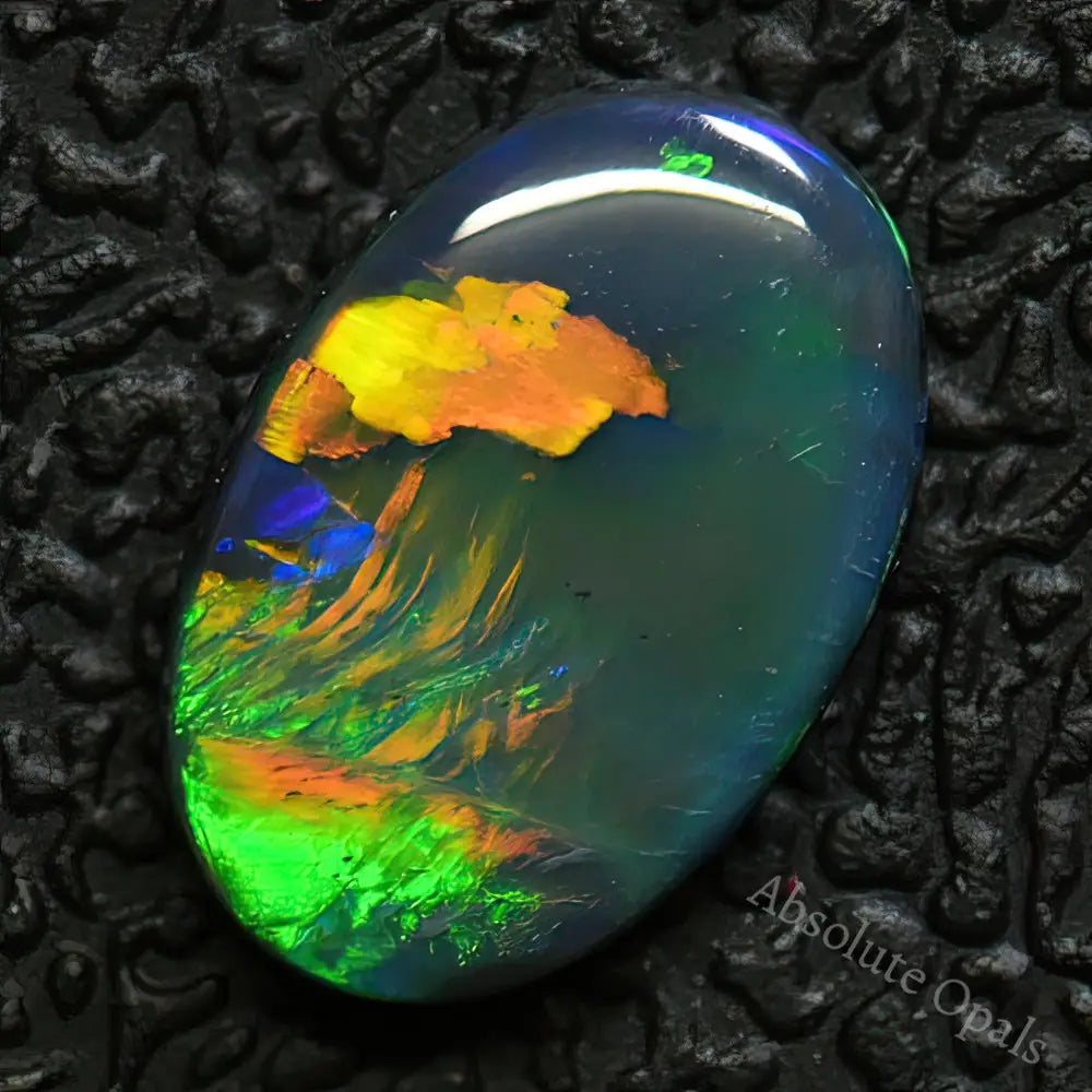 Australian Black Opal Lightning Ridge Cabochon