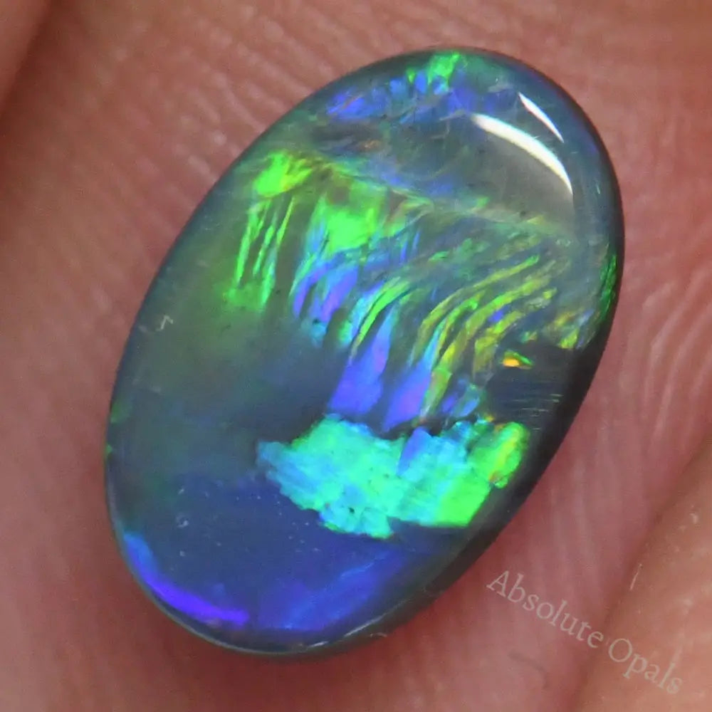 1.13 Cts Australian Black Opal Lightning Ridge Cabochon
