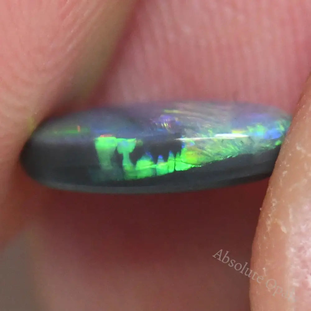 1.13 Cts Australian Black Opal Lightning Ridge Cabochon
