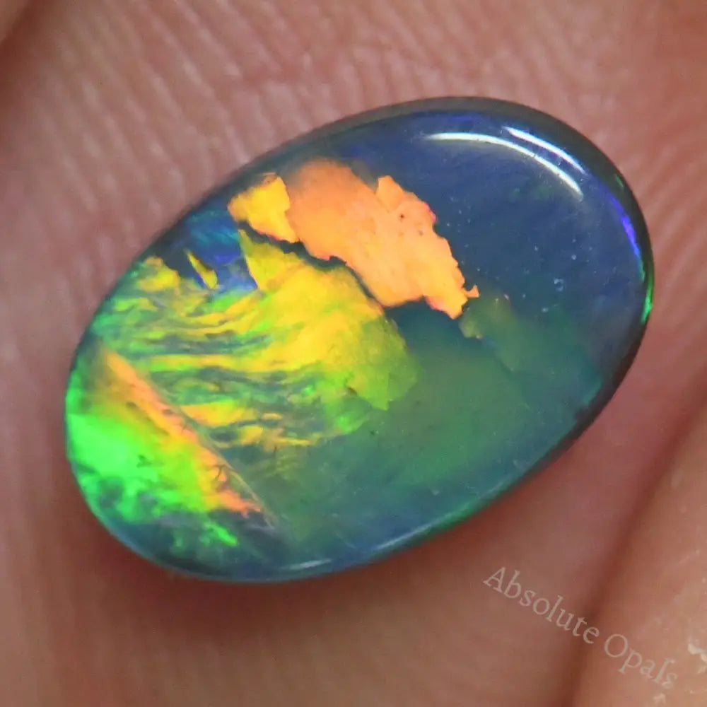 1.13 Cts Australian Black Opal Lightning Ridge Cabochon