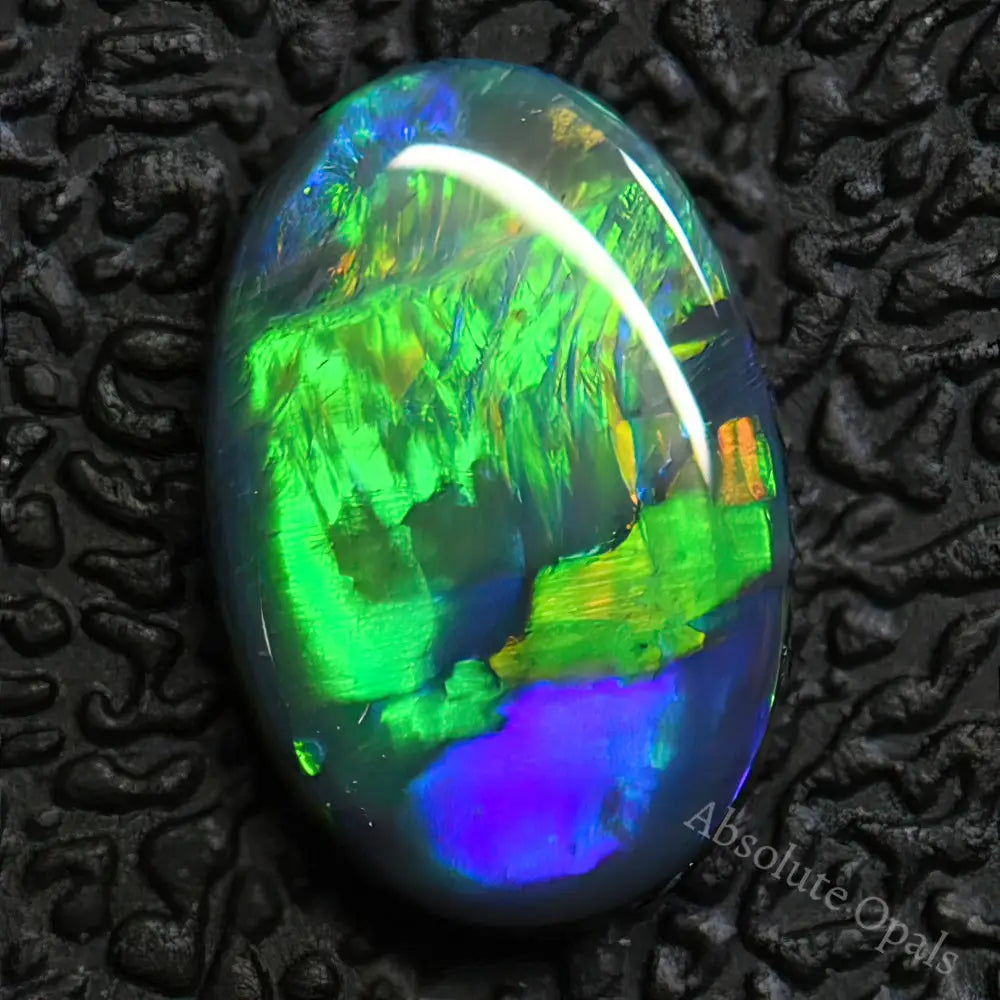 1.13 Cts Australian Black Opal Lightning Ridge Cabochon