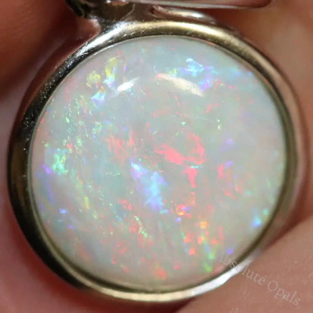 1.18G Australian Lightning Ridge Solid Opal Pendant Silver L19.6 Mm Jewellery