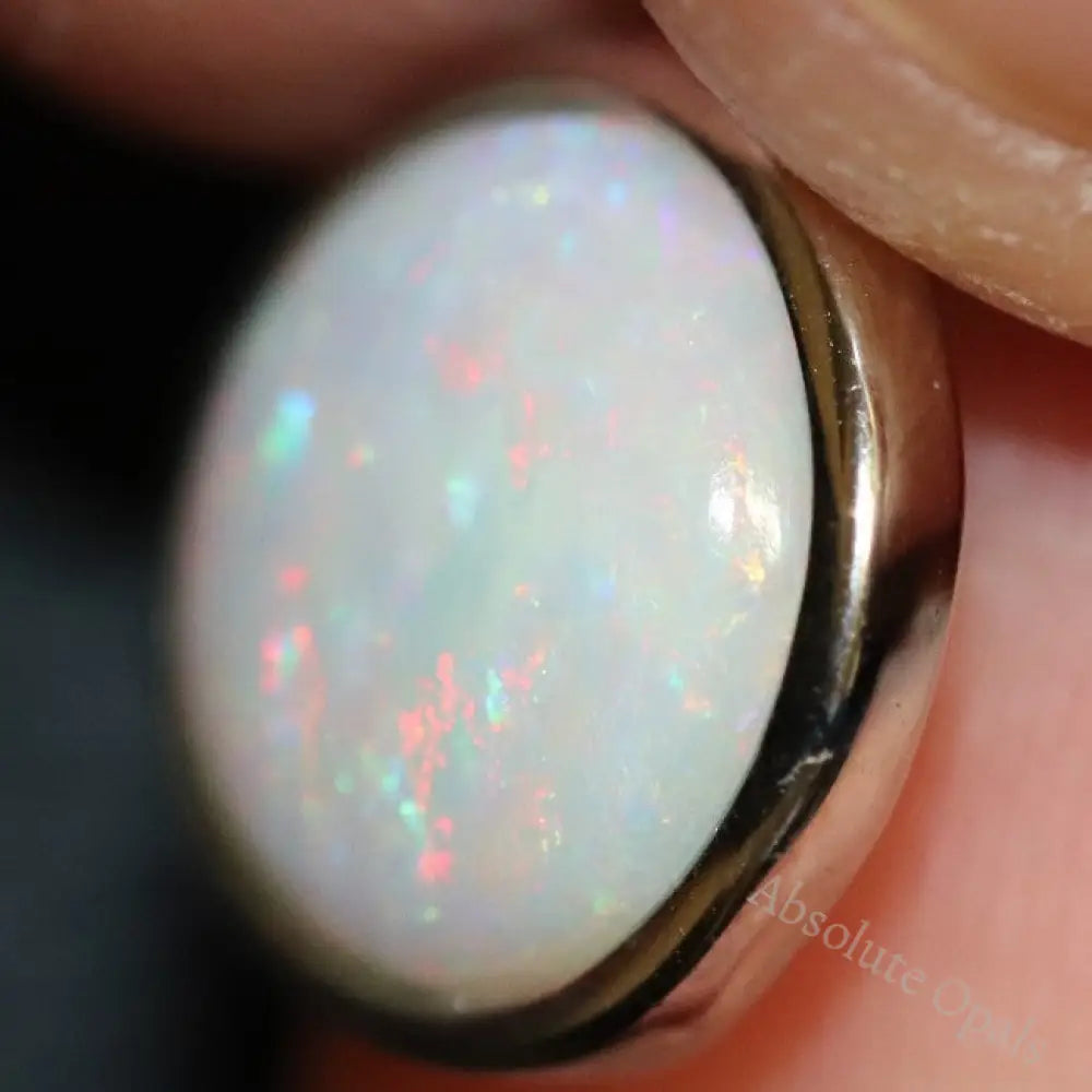 1.18G Australian Lightning Ridge Solid Opal Pendant Silver L19.6 Mm Jewellery