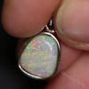 1.19 G Australian Lightning Ridge Solid Opal Pendant Silver L 19.8 Mm Jewellery