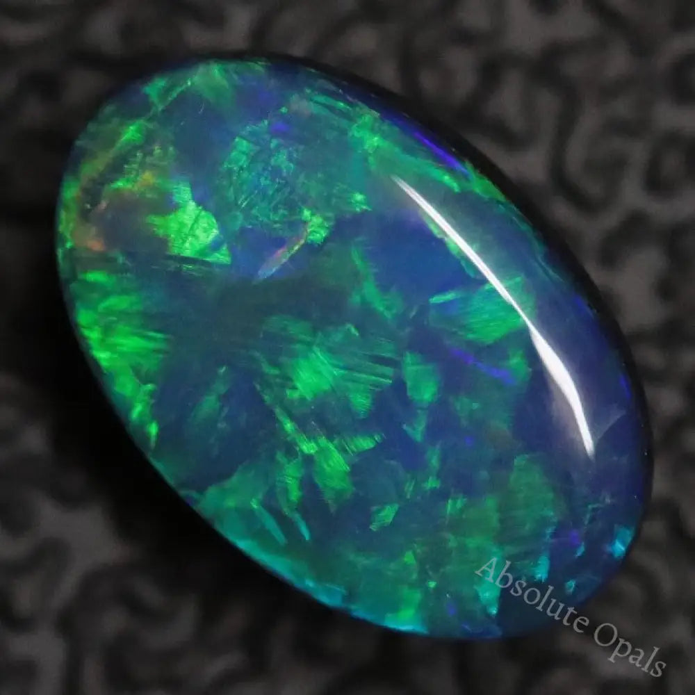 1.20 Cts Australian Opal Doublet Stone Cabochon Lightning Ridge