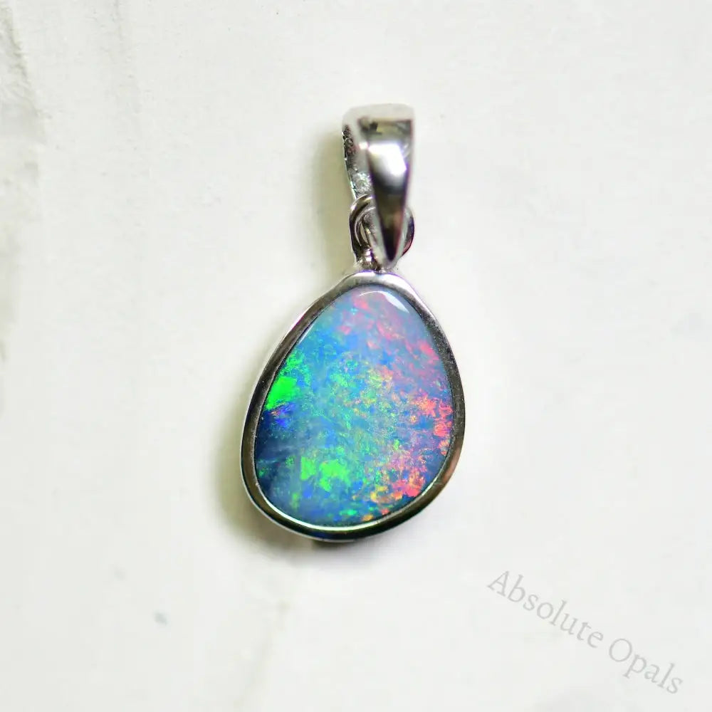 Australian Doublet Opal with Silver Pendant