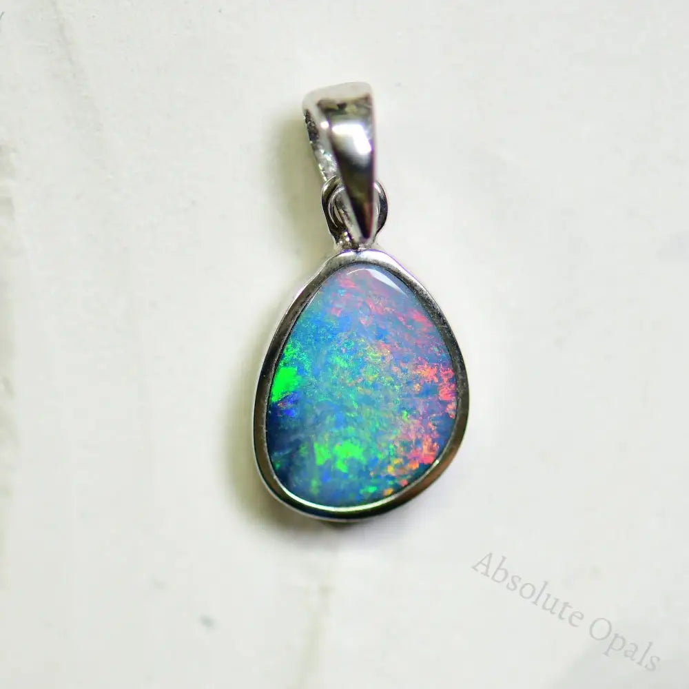 Australian Doublet Opal with Silver Pendant