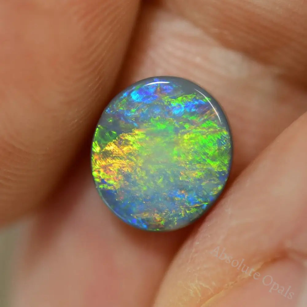 1.25 Cts Australian Black Opal Solid Stone Lightning Ridge