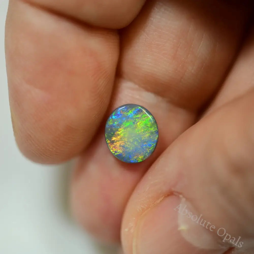 1.25 Cts Australian Black Opal Solid Stone Lightning Ridge