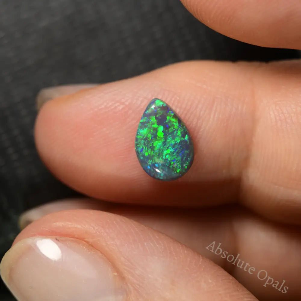 1.25 cts Black Opal cut, not set (Lightning Ridge)