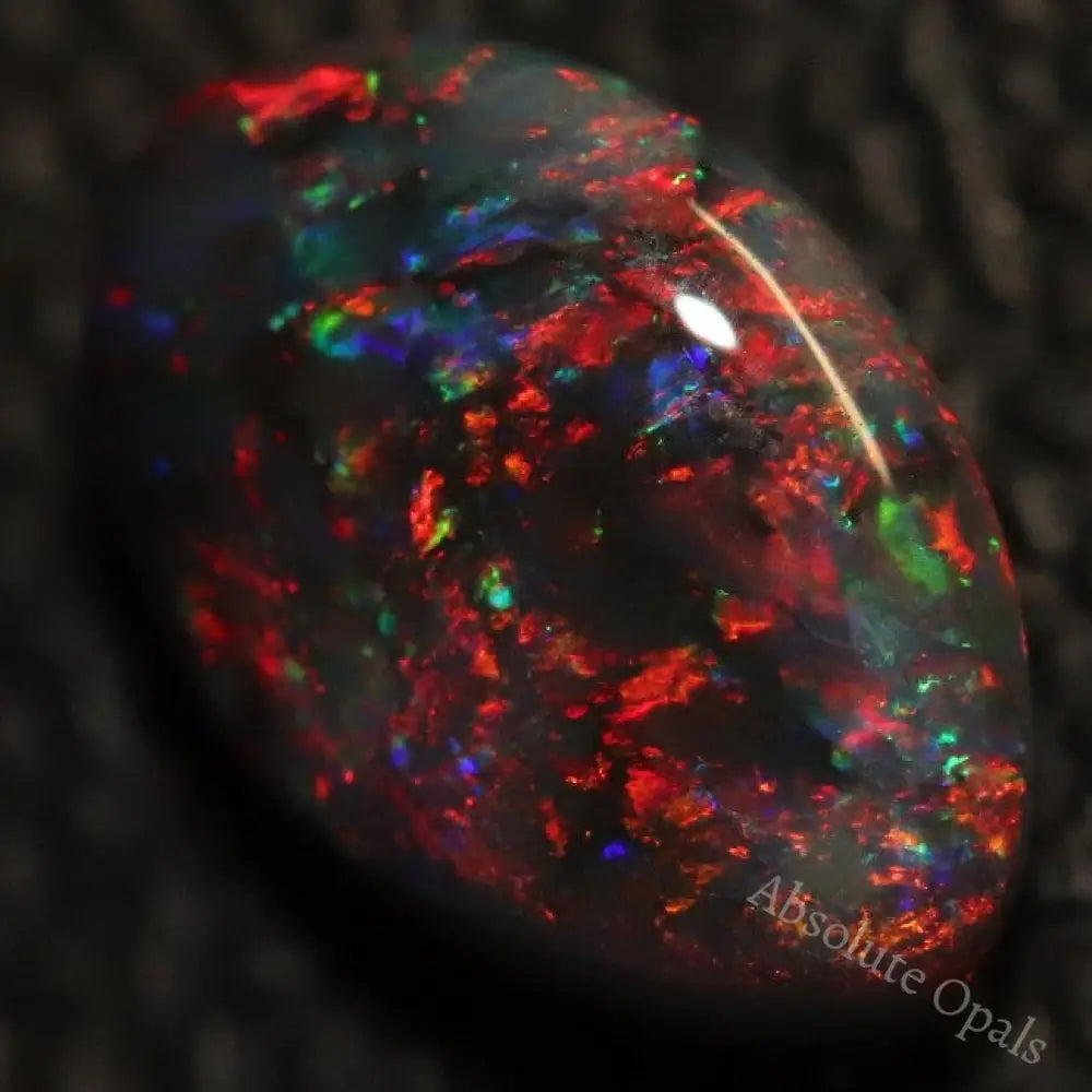 1.26 cts Australian Black Opal Lightning Ridge, Solid Stone