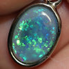 1.26 G Australian Lightning Ridge Solid Opal Pendant Silver L 21.8 Mm Jewellery