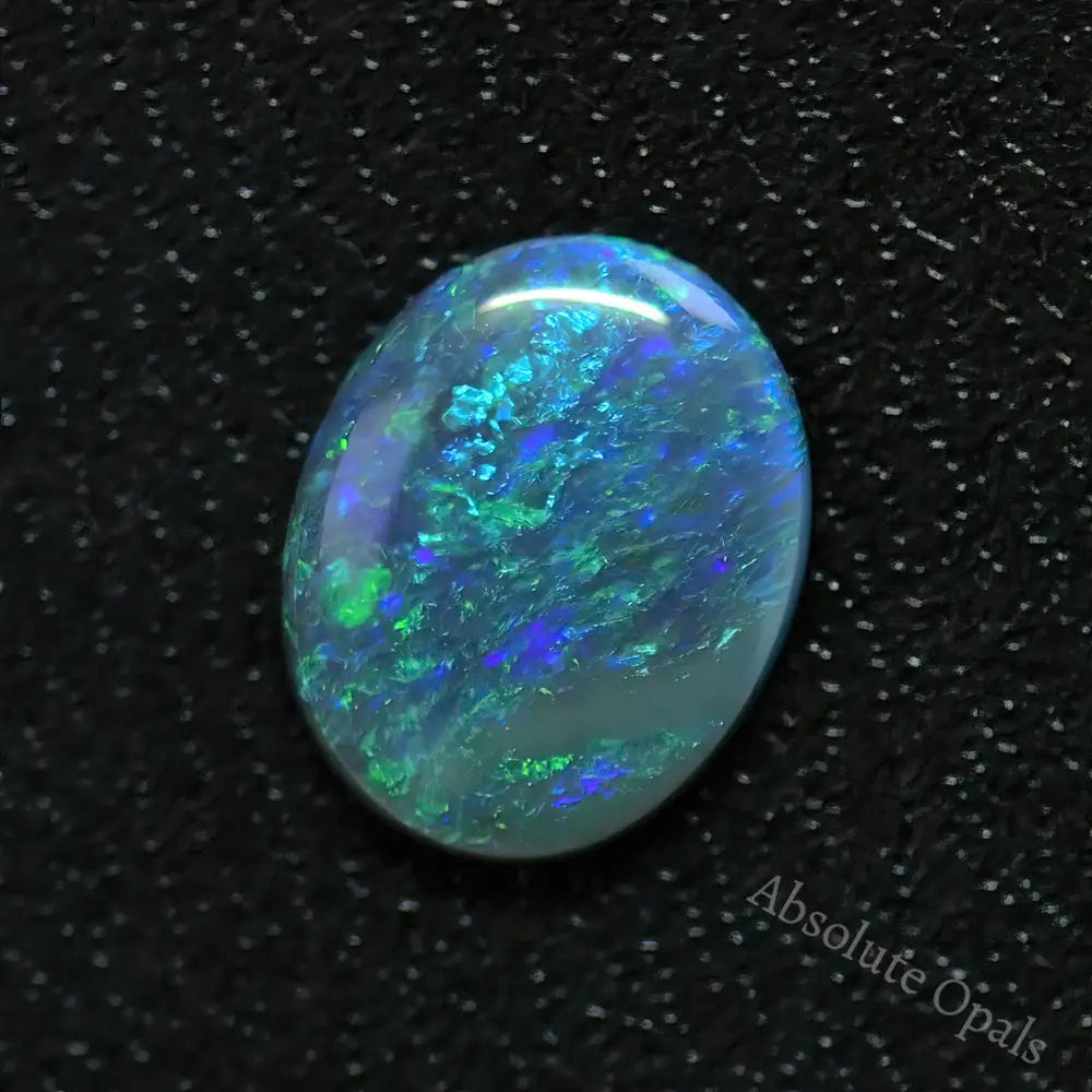 1.30 Cts Australian Semi Black Opal Solid Lightning Ridge