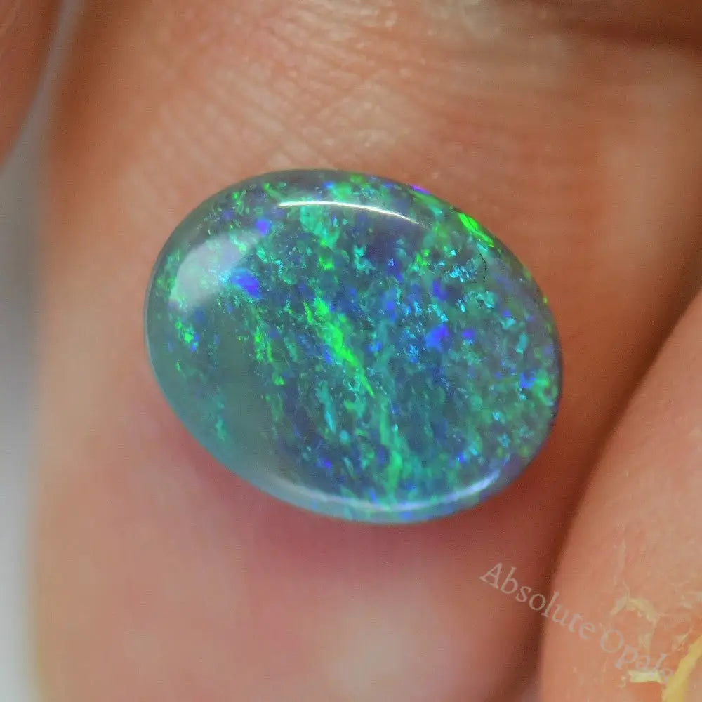 1.30 Cts Australian Semi Black Opal Solid Lightning Ridge