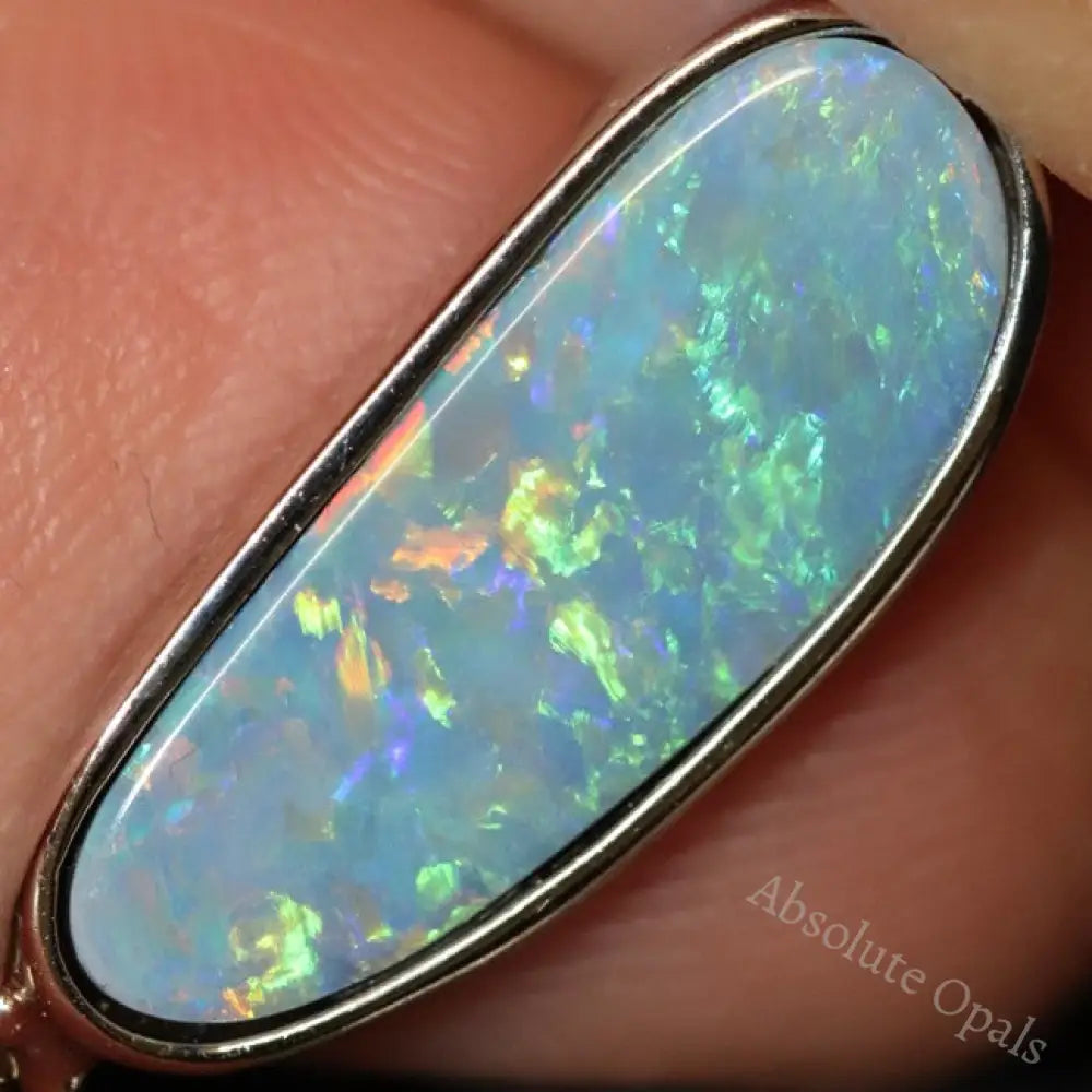 1.32 G Australian Doublet Opal With Silver Pendant: L 27.0 Mm Jewellery