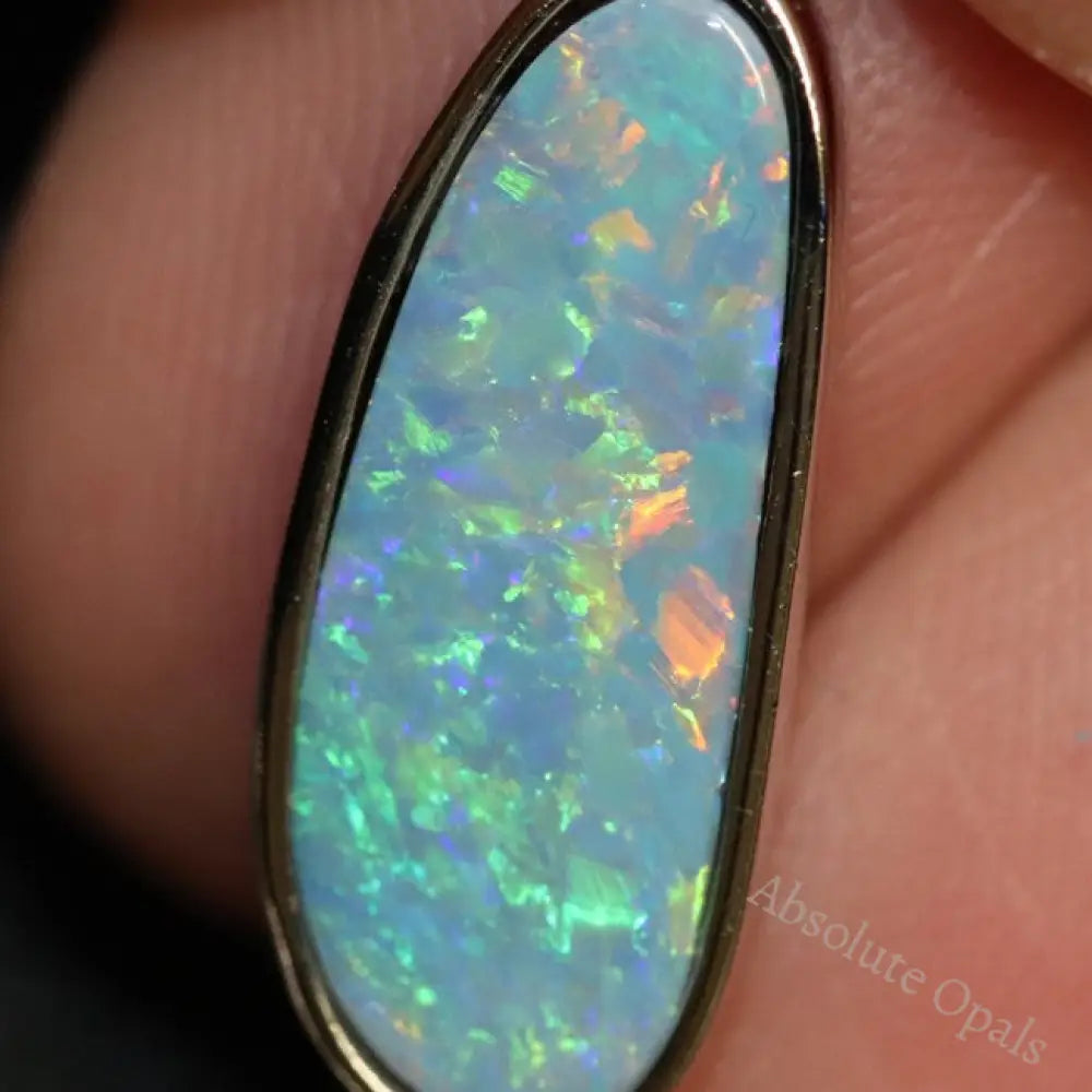 1.32 G Australian Doublet Opal With Silver Pendant: L 27.0 Mm Jewellery