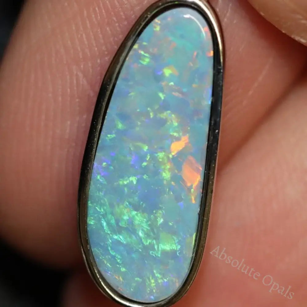 1.32 G Australian Doublet Opal With Silver Pendant: L 27.0 Mm Jewellery