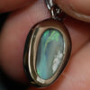 1.34 G Australian Lightning Ridge Solid Semi-Black Opal Pendant Silver L 22.6 Mm Jewellery