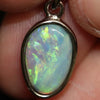 1.34 G Australian Lightning Ridge Solid Semi-Black Opal Pendant Silver L 22.6 Mm Jewellery